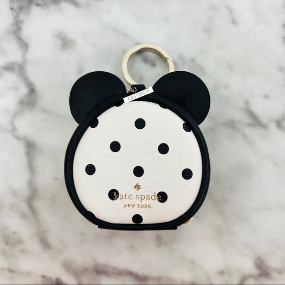 Kate Spade X Disney Minnie Mouse Tote & Coin Purse Keychain Bag Charm Set - Picture 13 of 16
